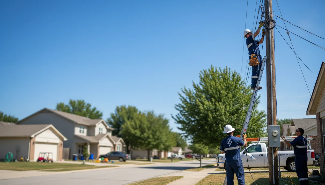 Residential electrician providing installation services in Mccausland, IA
